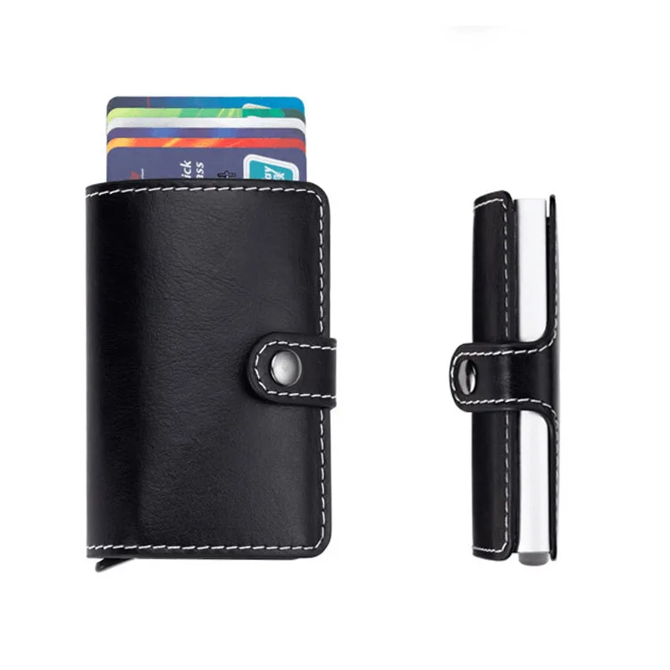 

Manufacturers Customizable Europe And America Amazon RFID Automatic Elastic-Aluminium Alloy Polyurethane Card Holder Currently A