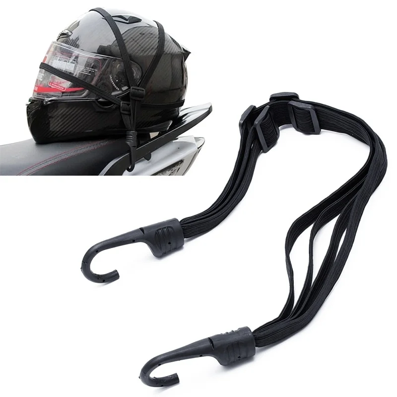 

Motorcycle Flexible Universal Helmet Luggage Elastic Rope Strap 2 Hooks