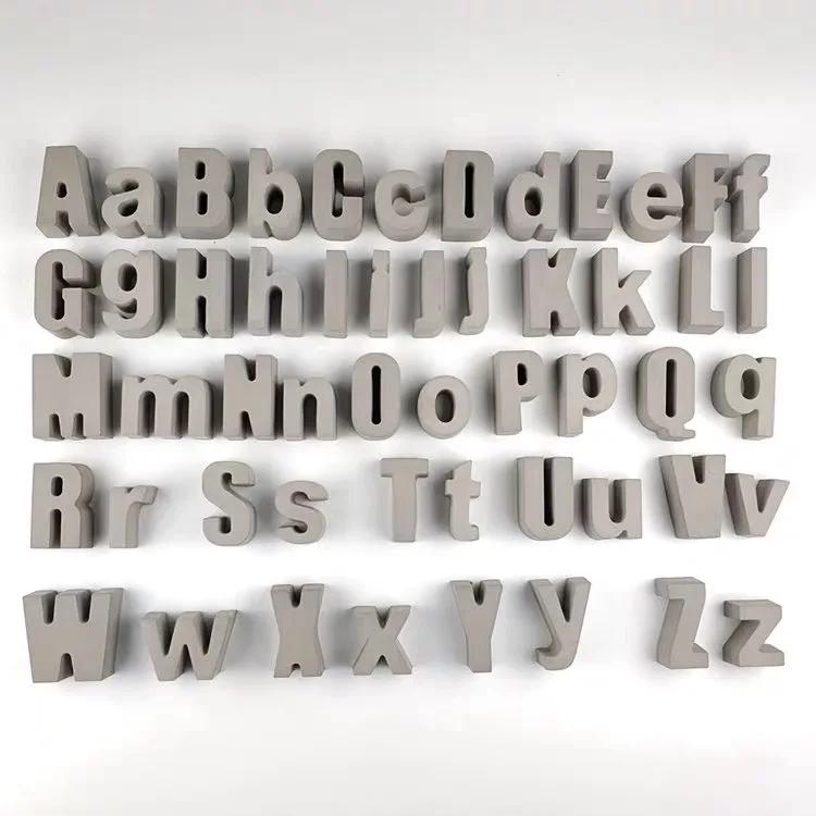 Thickened Digital numerals Concrete molds baby diy Alphabet Music notes teaching Clay Cement Molds for Plaster decoration