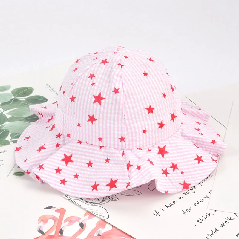 style 3 light pink Детская летняя уличная Панама для девочек, кружевная шляпа от солнца, Панама, пляжная кепка от солнца для детей, милая шапочка принцессы, шапки в цветочек - Цвет: style 3 light pink