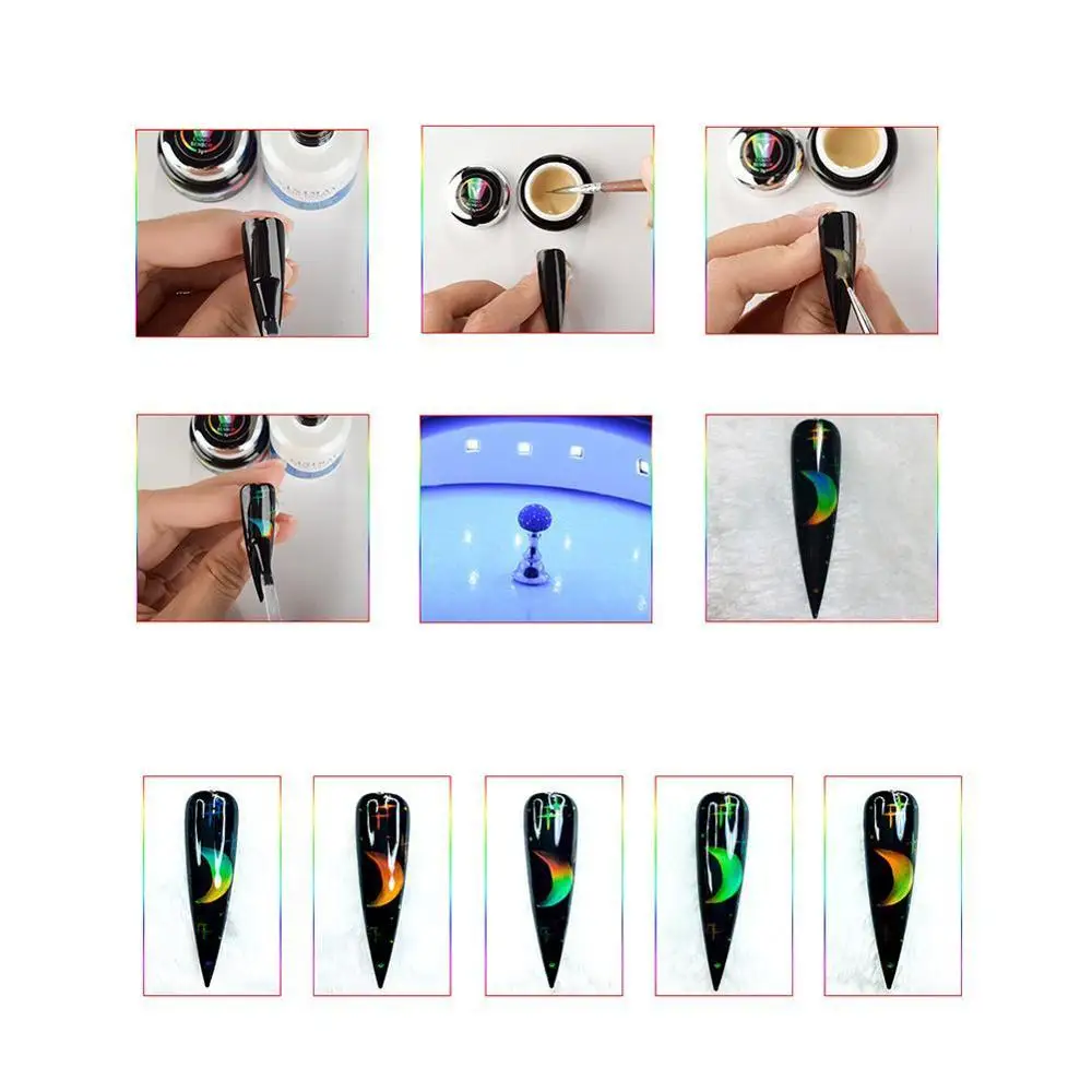 Thermochromic Liquid Crystal Mood Color changing UV LED Soak Off Pedicure Gel Nail Polish Permanent Varnish 3