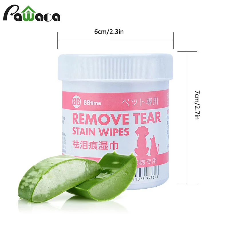 100 шт./компл. чистящие бумажные полотенца для собак и кошек салфетки глаз средство