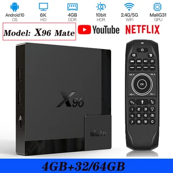 

2020 X96 Mate Android 10.0 Allwinner H616 Quad Core 4gb 64gb 2.4&5g Wifi 6K mi tv Box Google Media Player Smart tv set top box