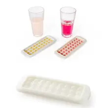 

Ice Cube Tray Round Shape with Lid Plastic Flexible Ice Ball Mould for Home
