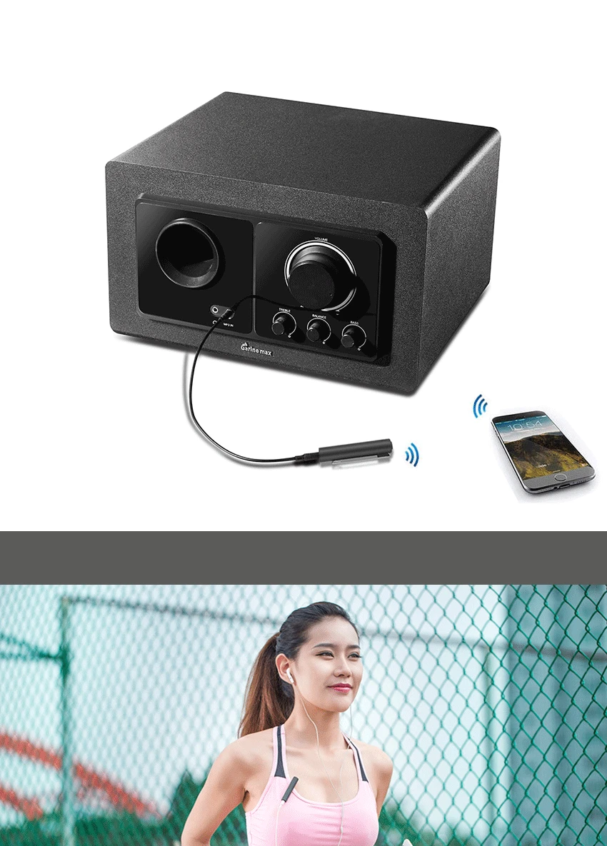 CALETOP Bluetooth приемник адаптер ручка держатель 3,5 мм Aux стерео аудио Buil-In микрофон Портативный адаптер с функциональной кнопкой