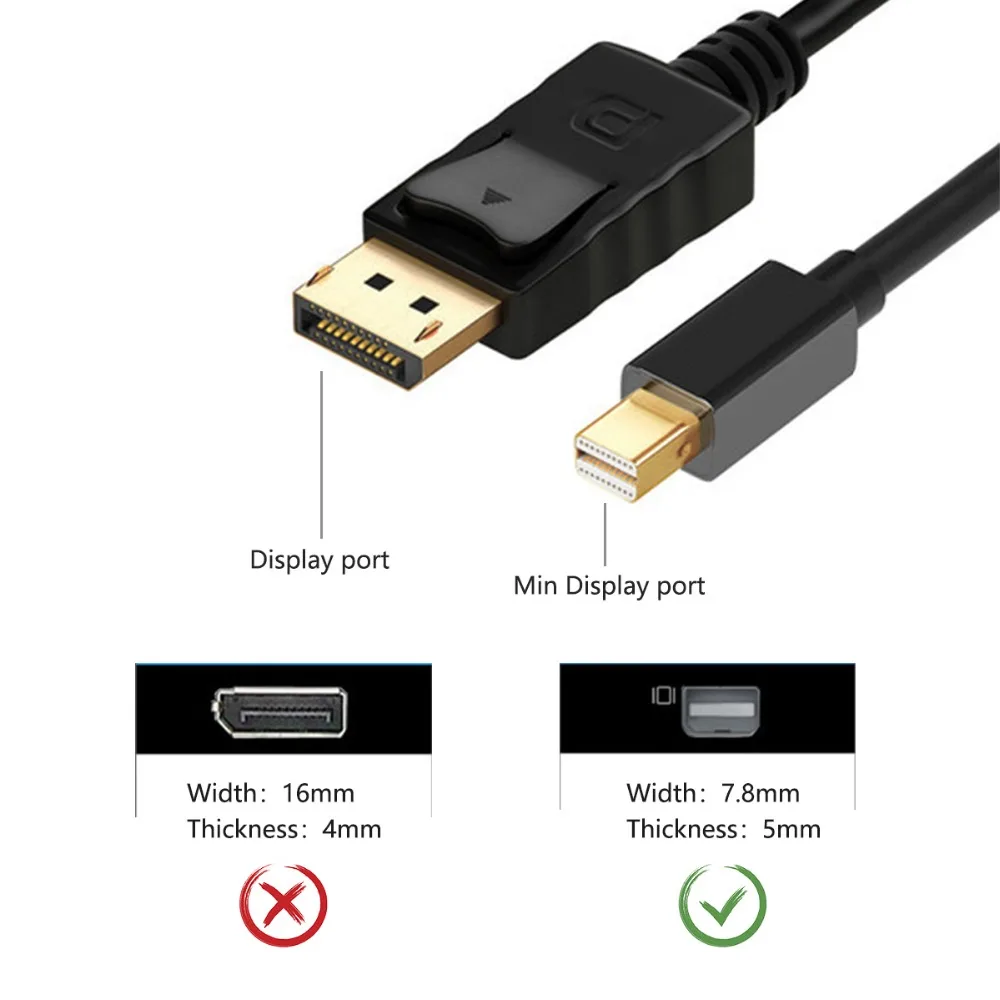 4k 3 в 1 Мини DP Дисплей порт HDMI/DVI/VGA дисплей порт кабель адаптер для Apple MacBook Pro