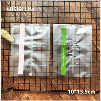 

LBSISI Life 100pcs Stripe Candy Cookie Bag Frosted Nougat Sugar DIY Home Made Packaging Hot Seal Bags For Wedding Baby Shower