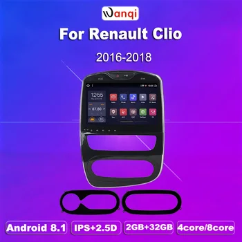 

wanqi 10.1 inch Android 8.1 Car GPS Navigation Radio Unit Player for 2016-2018 Renault Clio Digital/Analog support OBD2