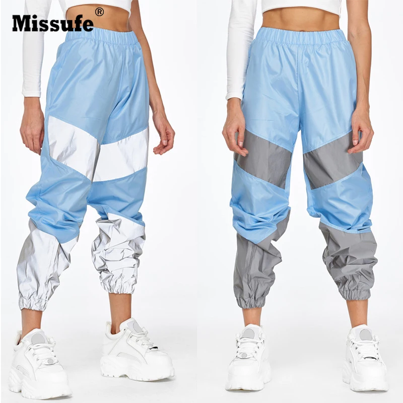 Missufe 2019 новые модные женские штаны в стиле хип-хоп свободные штаны-шаровары с эластичной резинкой на талии женские узкие брюки хип-хоп