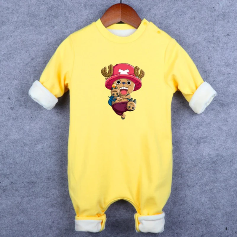 c Цельный зимний утепленный комбинезон Luffy Ace Zoro Chopper; хлопковый костюм для маленьких мальчиков и девочек; комбинезоны; теплая одежда; SA2185 - Цвет: c
