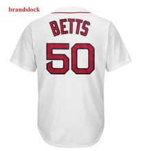 Новинка 50 Betts Джерси 28 Martinez мужские бейсбольные майки Boston Белый Синий Серый Красный