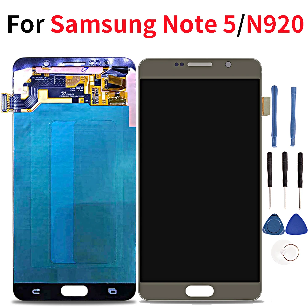 5 7 ''ЖК дисплей для samsung Galaxy Note ЖК с сенсорным экраном Note5 N9200 N920 N920A N920C|Экраны