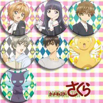 

Japan Anime Card Captor Sakura KINOMOTO Cosplay Badge Cartoon Brooch Pins Collection Bags Badges For Backpacks Button gifts