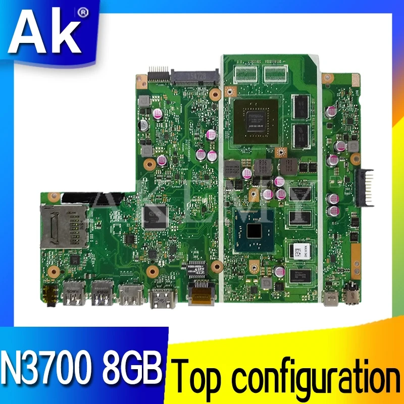 

SAMXINNO For ASUS X540SC D540S X540S X540 Laotop Mainboard X540SC Motherboard W/ N3700U CPU 8GB RAM Top configuration