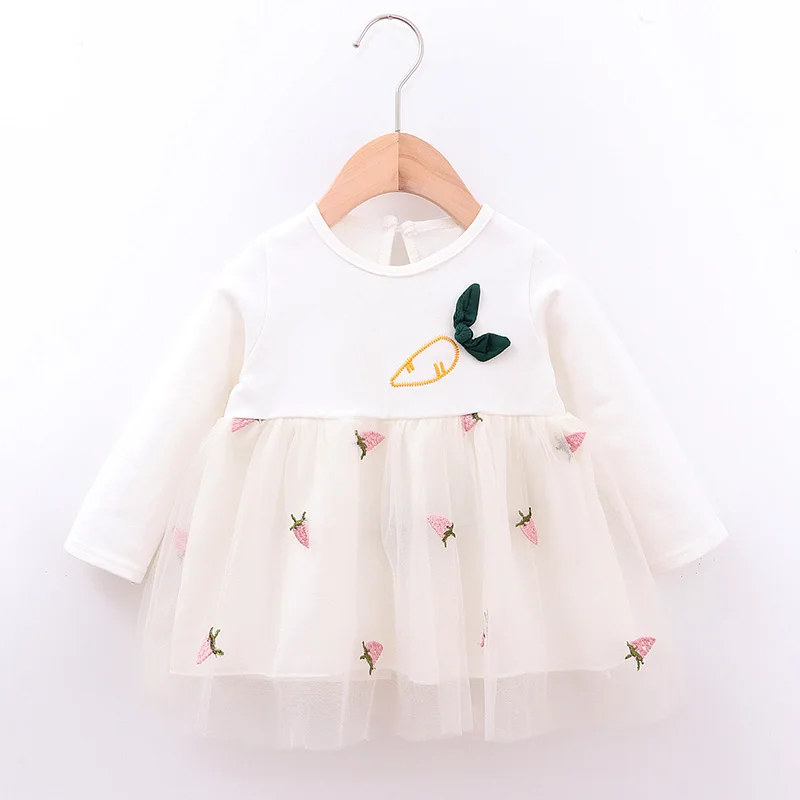Melario/весеннее платье для девочек; платья в горошек с длинными рукавами для девочек; Сетчатое Повседневное платье принцессы; одежда для малышей; Одежда для новорожденных детей