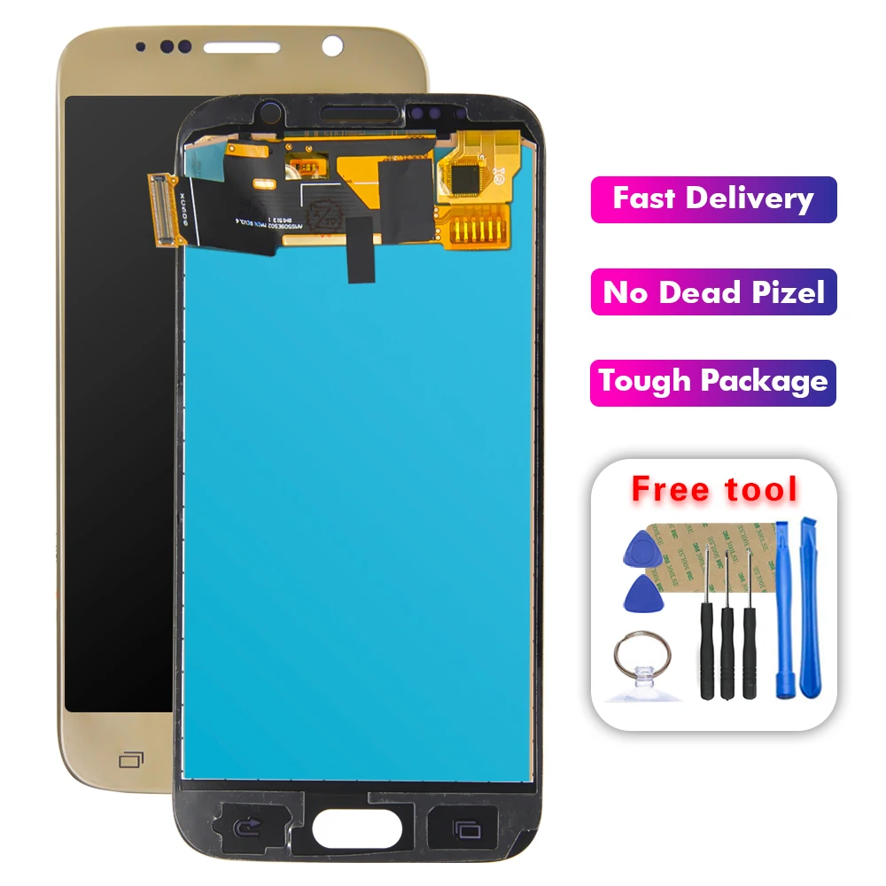 Для SAMSUNG GALAXY S6 G920 SM-G920F G920F G920FD ЖК-дисплей экран дигитайзер сенсорная панель стекло