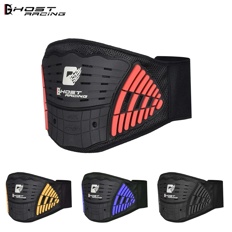 

GHOST RACING Motorcycle Back Support Double Lumbar Brace Belt Motocross Protective Breathable High Elastic Adjust Waist Brace