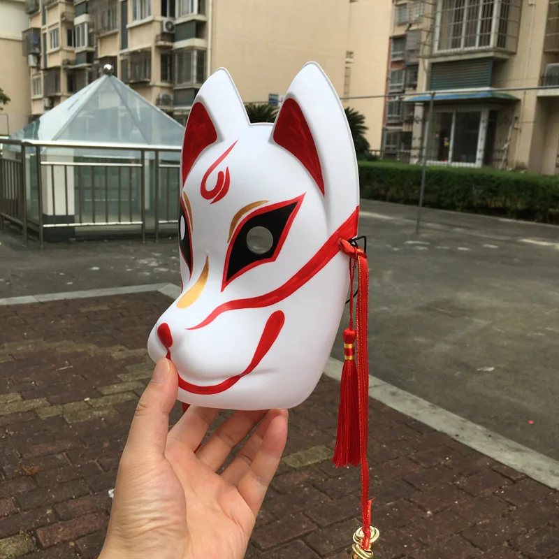 Hand Painted Updated Anbu Mask, Japanese Kitsune Fox Mask Full Face Thick  PVC for Cosplay Costume - AliExpress