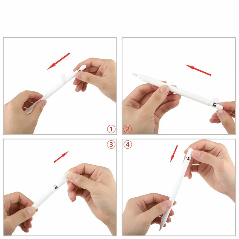 Цветной Мягкий силиконовый чехол для Apple Pencil, совместимый с iPad Tablet ручка-стилус, защитный чехол