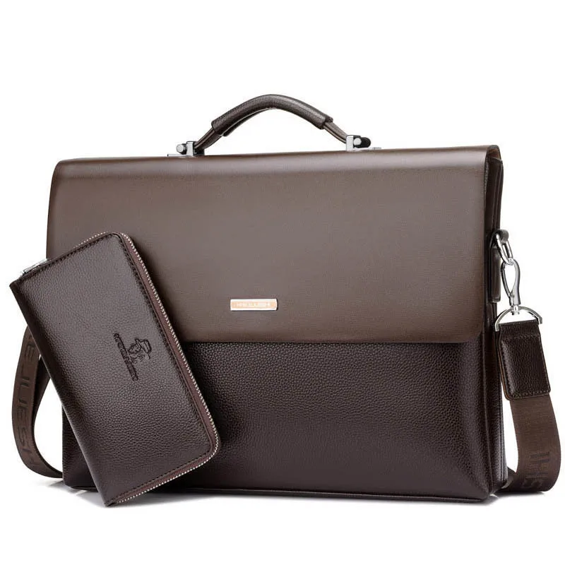 

Men Bag Real Genuine Leather Men's Briefcase Famous Brand Designer Shoulder Bags Laptop Messenger Bag Men Handbag