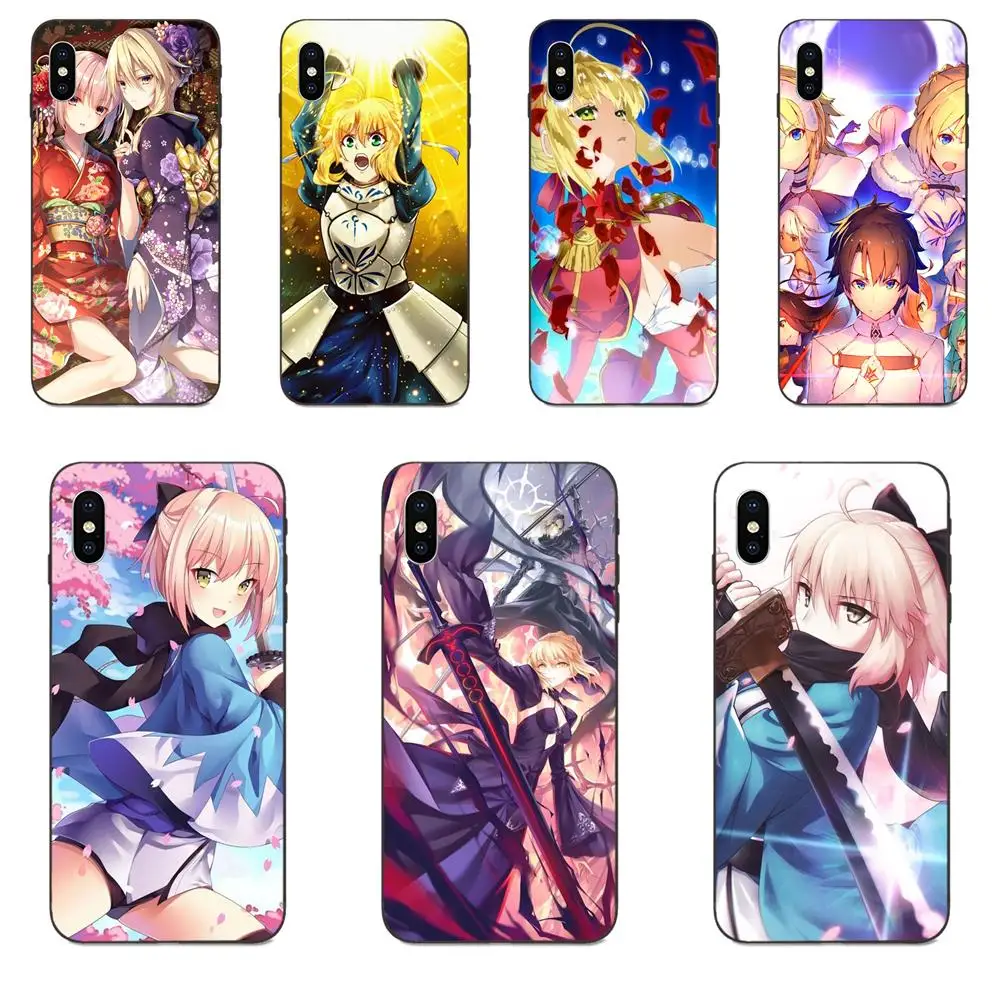 Японское аниме девушка Fate Grand Order Saber для huawei mate 9 10 20 P8 P9 P10 P20 P30 Lite Mini Play Pro P smart Plus Z 2017