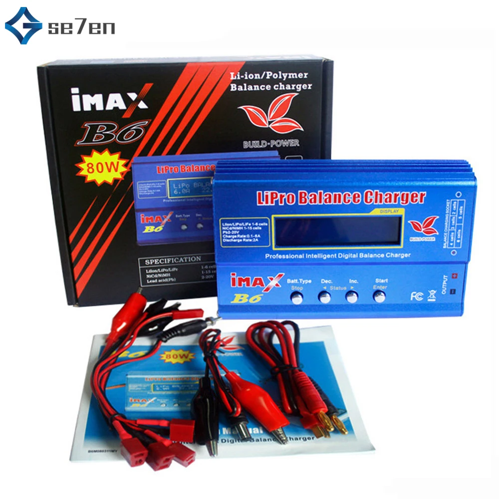 IMAX B6 80W 6A зарядное устройство Lipo NiMh Li-Ion Ni-Cd Digital RC Lipro балансирующее Dis | Электроника