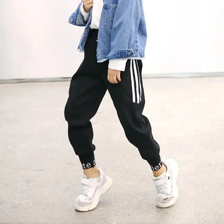 style 2 Штаны для девочек коллекция года, весенне-осенние повседневные детские штаны с вышитыми буквами для девочек детские штаны на возраст от 4 до 12 лет - Цвет: style 2