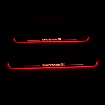 

For Kia Sportage QL 2015 - 2018 2019 Acrylic Moving LED Welcome Pedal Car Scuff Plate Pedal Door Sill Pathway Light