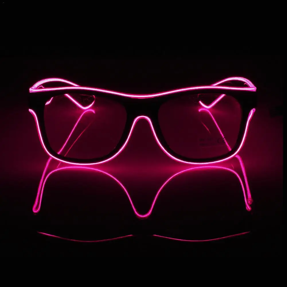 Новая мода 7 цветов мигающий на проводе светодиодный стеклянный es Хэллоуин светящиеся вечерние декоративные светильники классический бар DJ яркий стеклянный реквизит