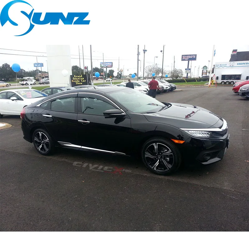 Window Air Vent Visor For Honda civic 2016-2018 Sun Shade Awnings Shelters Guards For Honda civic 2016 2017 2018 SUNZ