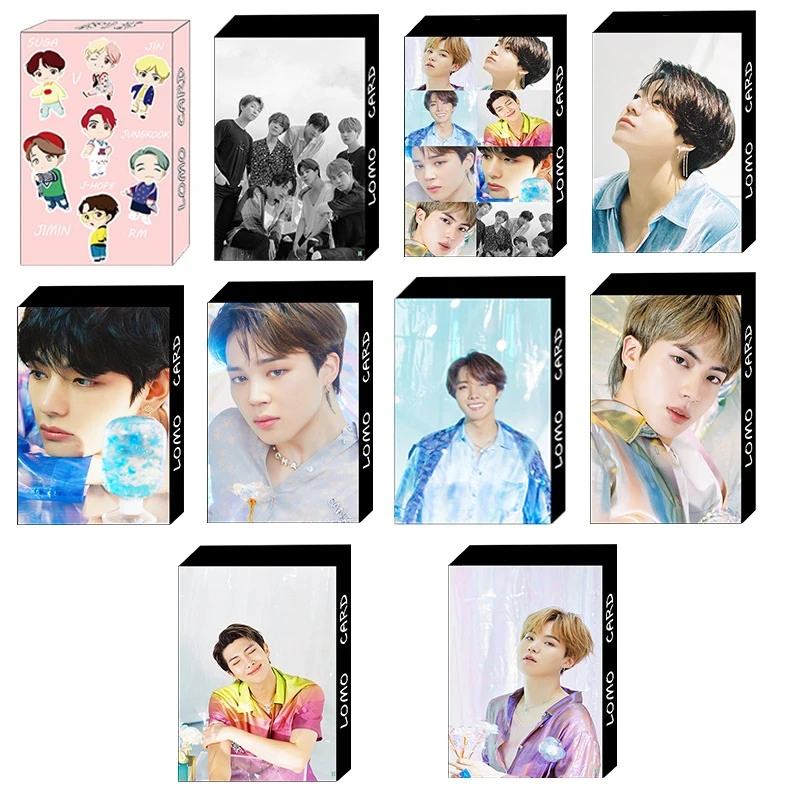 Lomo Card Kpop Bangtan альбом для мальчиков 2020 Настольный календарь тот же абзац случайный