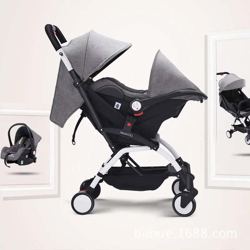 

Three-in-One Baby Stroller Lightweight Carrycot Safe Basket Portable Car Seat kou dai san Car Stroller
