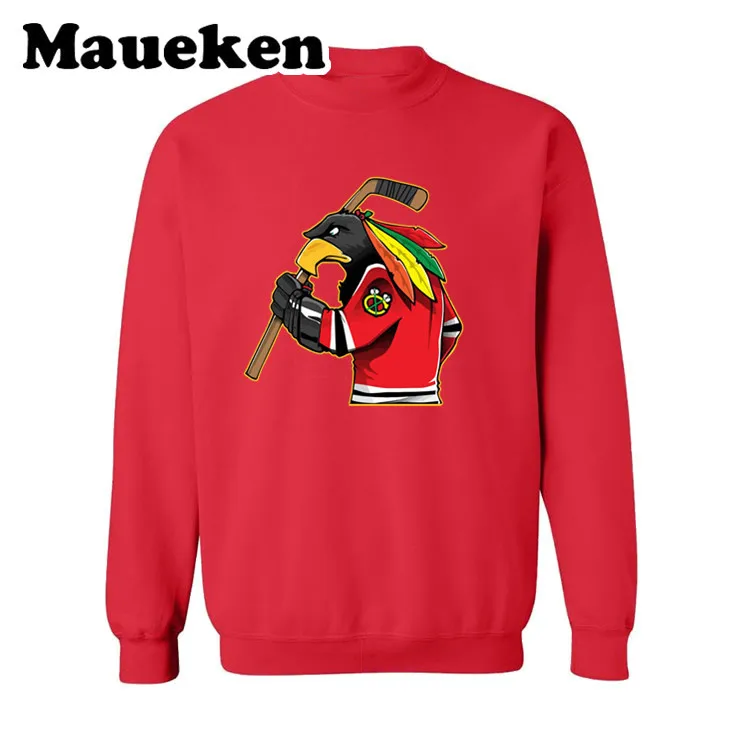 8 Мужские толстовки Chicago Fans Blackhawks толстовки с капюшоном толстый круглый воротник Осень Зима W19101103 - Цвет: 8