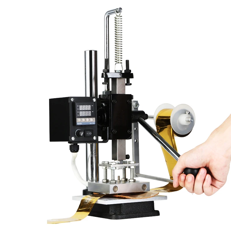 US $149.27 Manual Gilding Press Hot Foil Stamping Machine Heavy Duty Multifunction 57 1013 Cm For Paper Leather Craft Wood Logo DIY