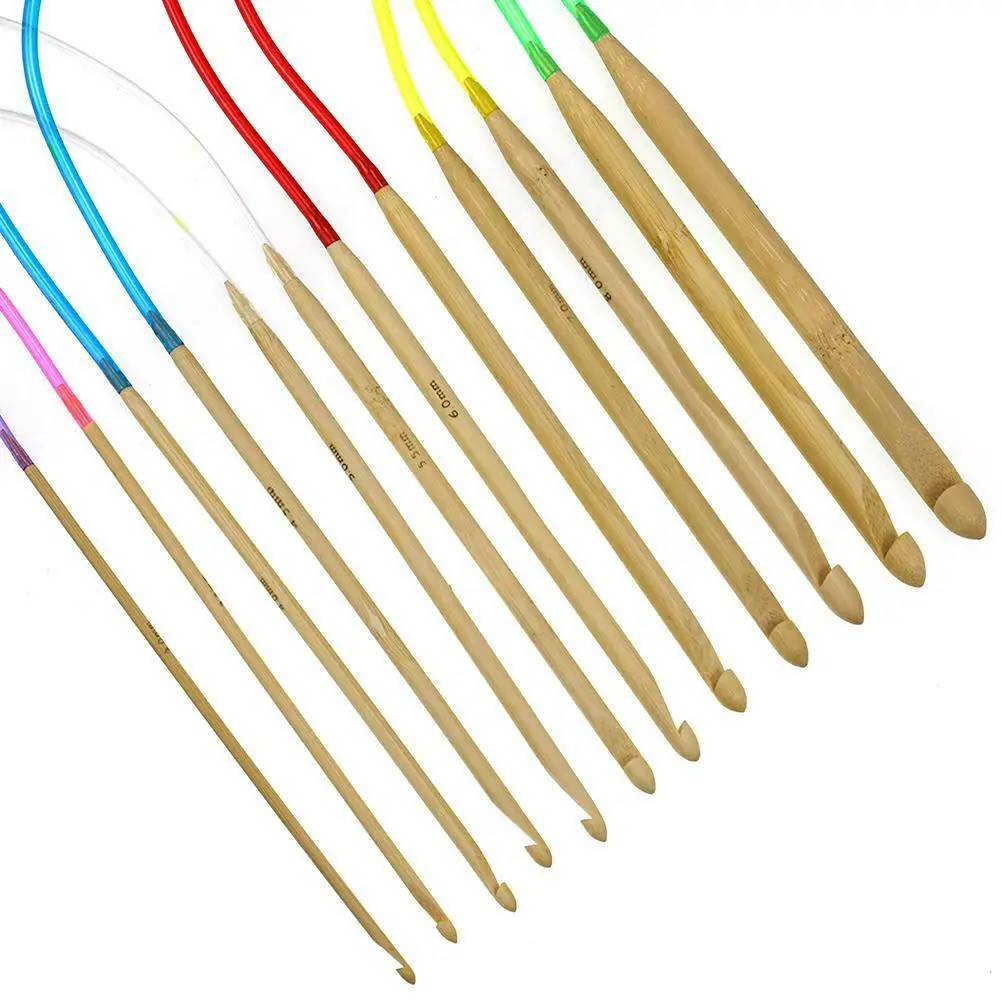 

12Pcs/Set Crochet Hook Set 2 Needles for DIY Knitting Weave Yarn Craft Loom XH8Z