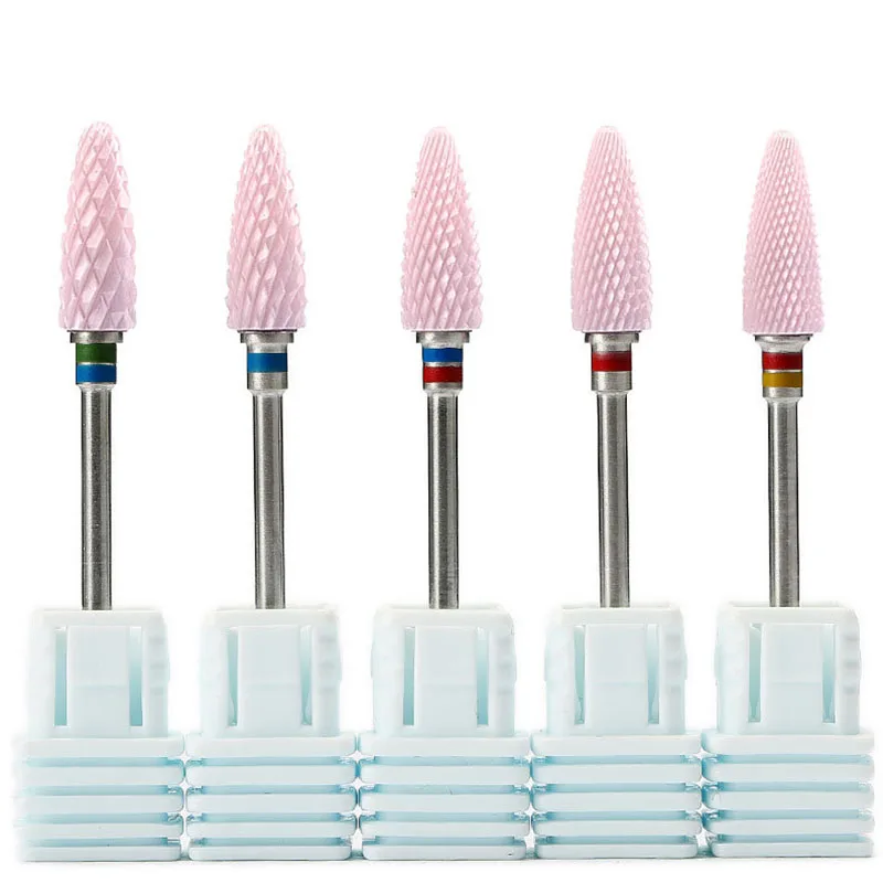 

Nail Special Ceramic Pink Grinding Head Electric High Wear Nail Drill Unloading Polishing Machine Manicure Pedicure Tool HR