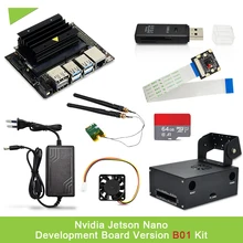 Nvidia jetson nano desenvolvedor kit b01 versão pequeno poderoso computador para desenvolvimento de ia + caso + adaptador de energia/cartão sd/câmera/wifi