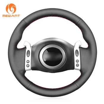 

MEWANT Black Artificial Leather Steering Wheel Cover for Mini(Hatchback/Mini R50/R52/R53) 2001-2006 Convertible 2004-2008