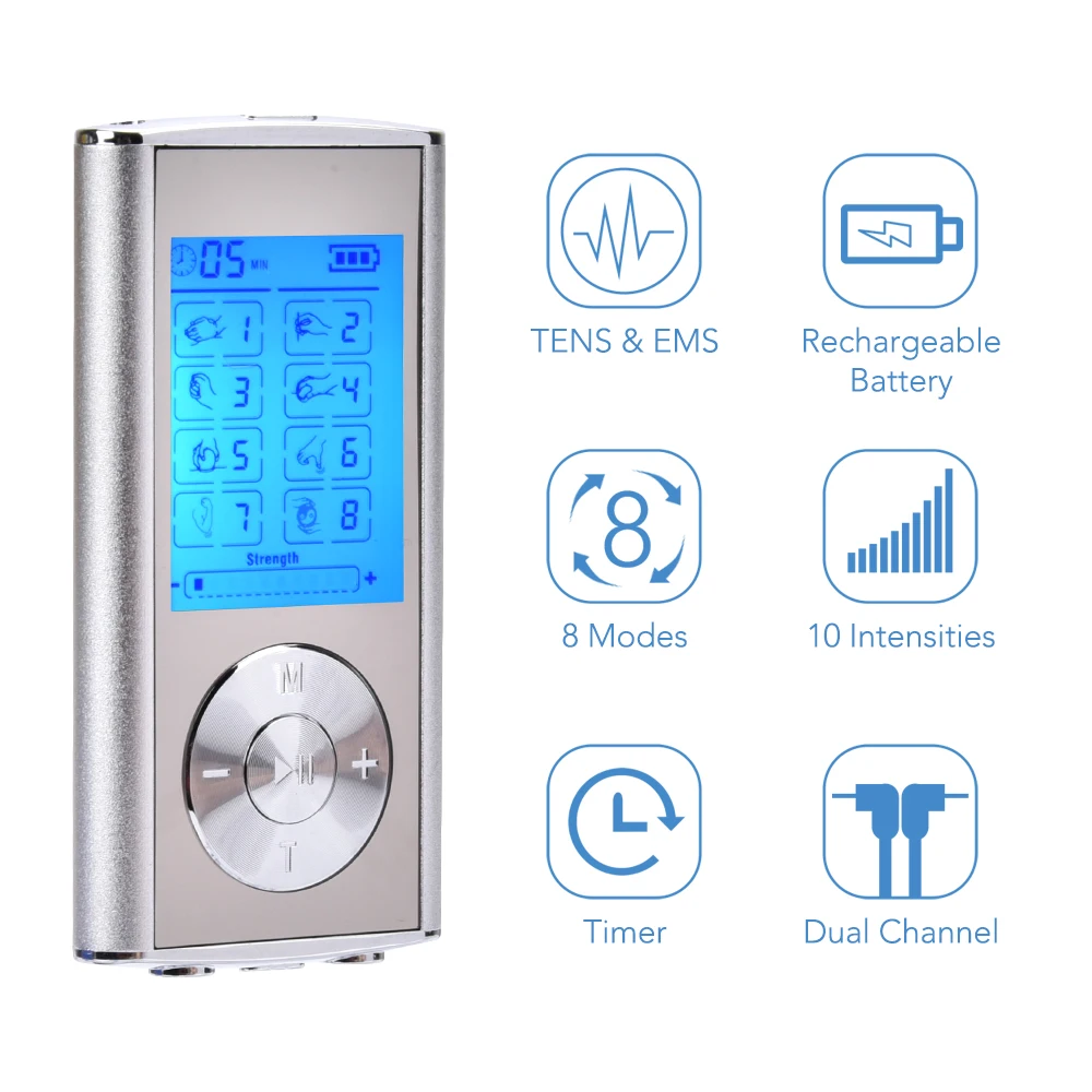 Electronic Pulse Muscle Stimulation Massager EMS Machine Tens Unit Meridian Therapy Instrument Portable Household Body Massager