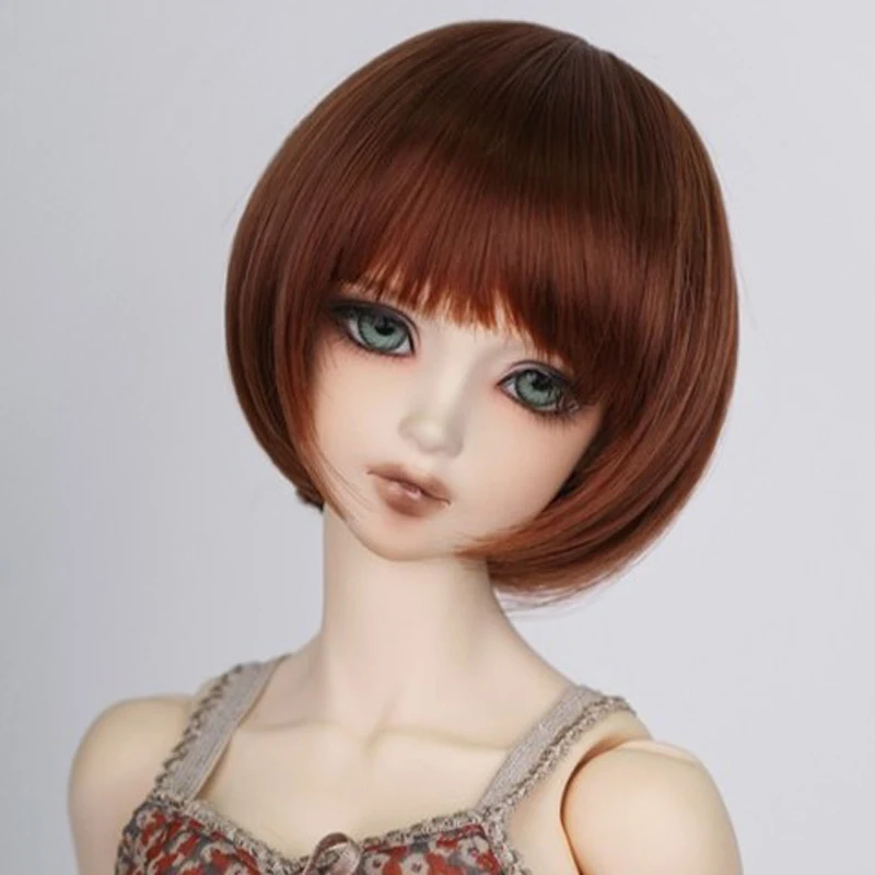 

1/3 1/4 1/6 Bjd Wig High Temperature Short Straight Wire Bjd Wig SD For BJD Doll Hair
