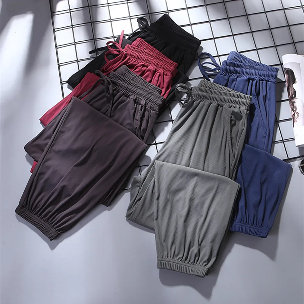 

Spring Autumn New Long Sleep Bottom Women Lounge Wear Loose Drawstring Home Trousers Sleeping High Waist Pajamas Pants