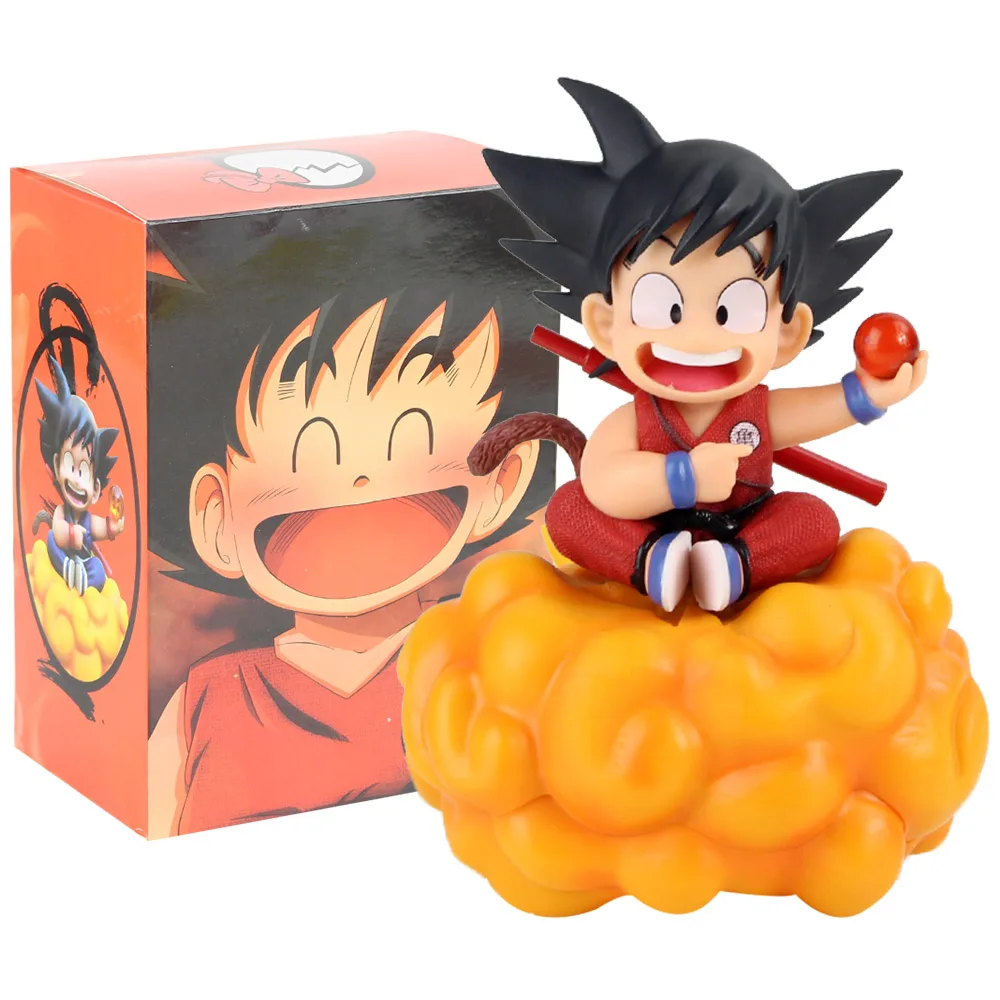 Dragon Ball Z Сон Гоку фигурка какаротто с «сальто на облаке» Драконий жемчуг Gokou детство модель игрушки подарок для детей - Цвет: A With Box