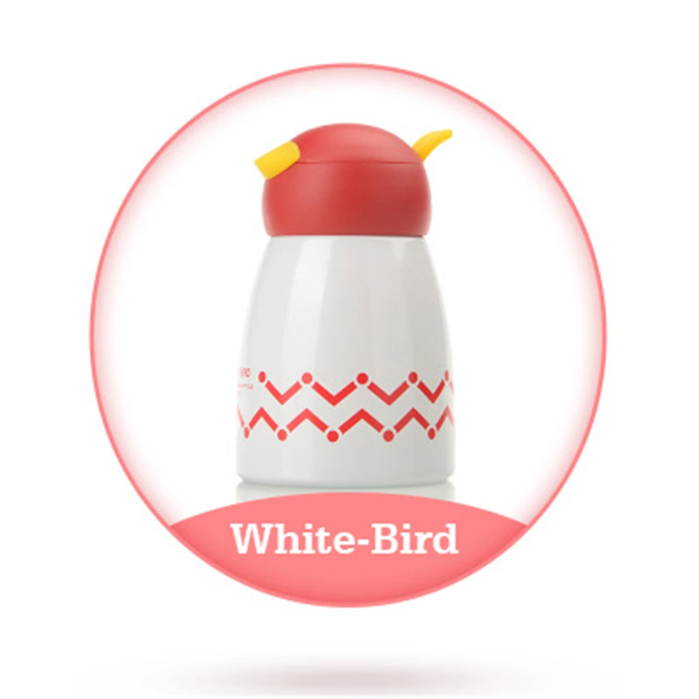 Big white bird Внутри и снаружи 304 Изолированная бутылка для воды из нержавеющей стали 260 мл креативные Детские Мультяшные портативные изоляционные бутылки для воды - Цвет: Big white bird