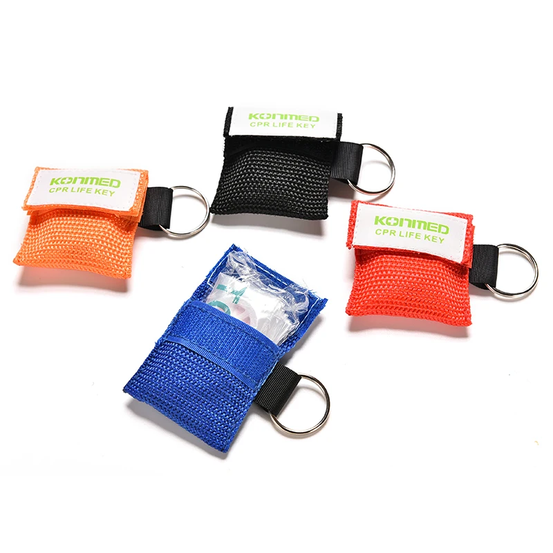 LLavero de máscara resucitador CPR de Color opcional, protector facial de emergencia de primeros auxilios, máscara CPR, herramientas de cuidado de salud, caliente