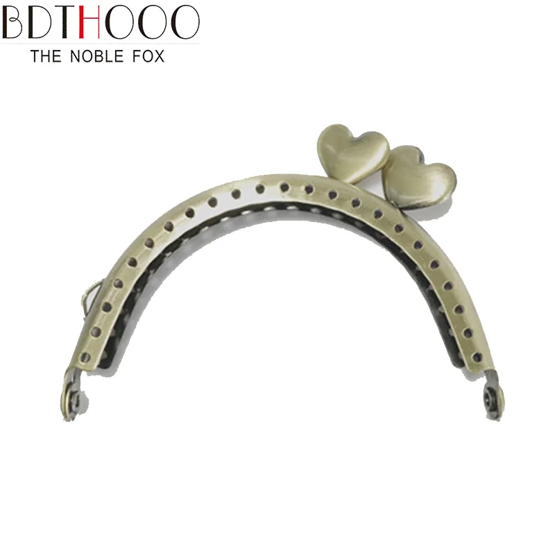 BDTHOOO 8.5cm Metal Purse Frame Handle for Clutch Handbag Making Kiss Clasp Lock Antique Bronze Tone Bags Hardware Accessories | Багаж и