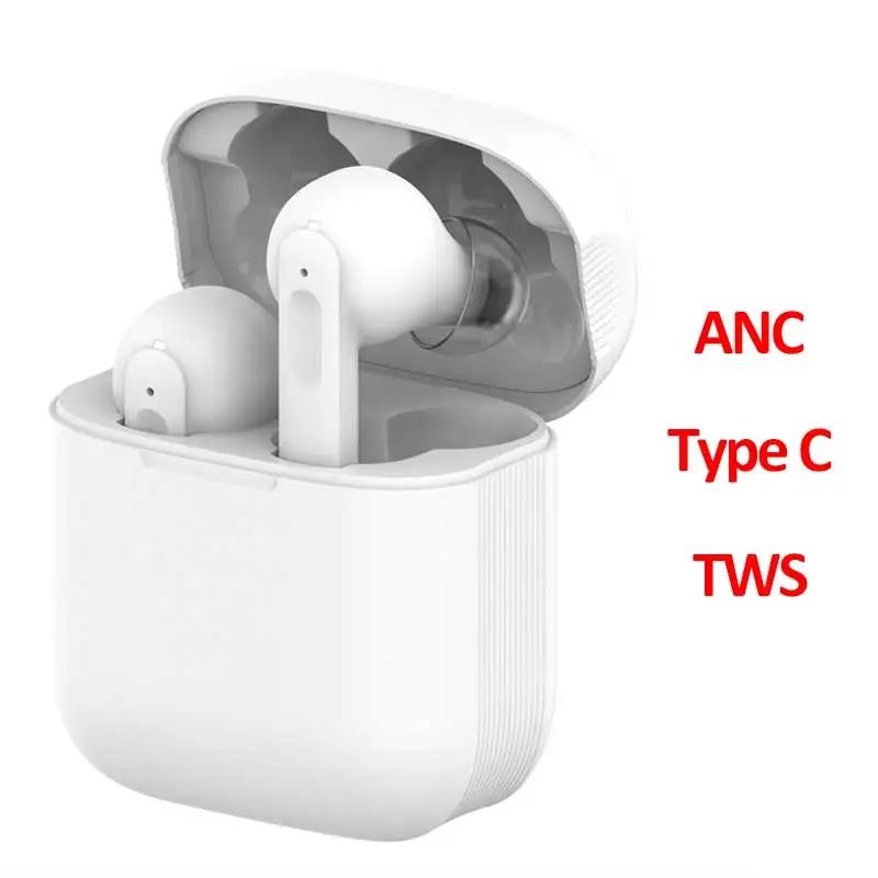 

Active Noise Canceling TWS Earbuds With Type-C Connector Bluetooth 5.0 Earphone In-Ear Touch Control Wholesale with Charging Box