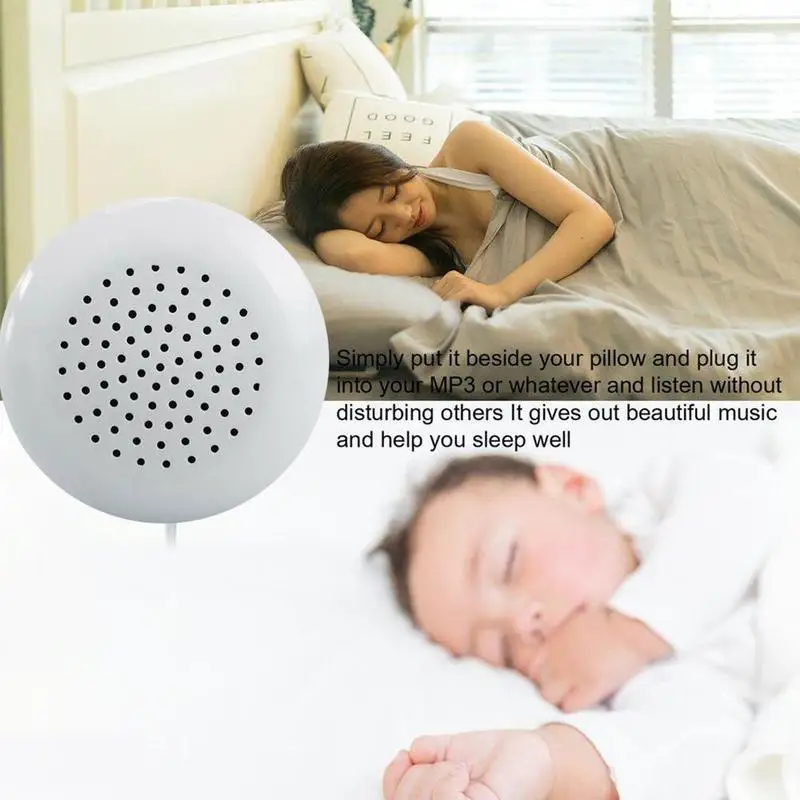 1Set 3.5 mm Plug Universal Mini Neck Pillow Speaker Speaker Accessories MP3 Music MP4 Box For IPhone Pillow IPod Sound Play B8E5