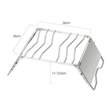 

Wonderful! Barbecue Stove Rack Patio Stainless Steel Folding BBQ Grill Rack Portable Ultralight Folding Camping Charcoal Picnic