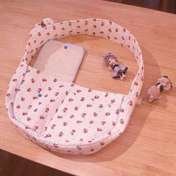 Cat Carrier Bags Puppy Handmade Small Pet Dog Outdoor Travel Handbag Canvas Single Shoulder Bag Tote Shoulder Bag Breathable 5