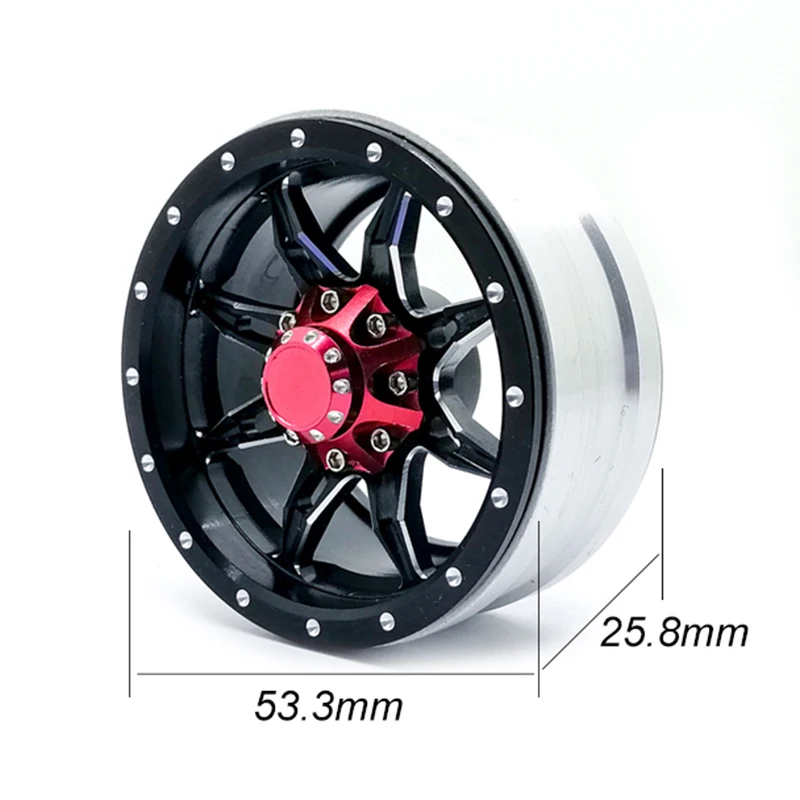 Hot-4Pcs Rc Рок Гусеничный металлический обод колеса 1,9 дюймов Beadlock для 1/10 Axial Scx10 90046 Tamiya Cc01 D90 D110 Tf2 Traxxas Trx-4 S11
